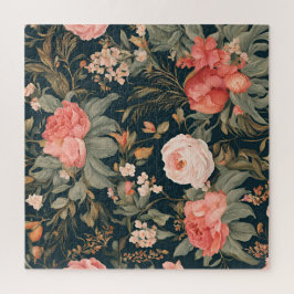 Schöne Vintage Rose Blume Puzzle