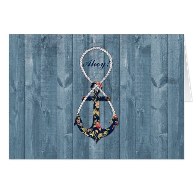 Schöne Vintage Rose Blumenanker Unendlichkeit (Vorderseite (Horizontal))