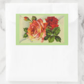 Schöne Vintage Rose Bouquet Rechteckiger Aufkleber (Tasche)