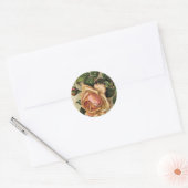 *Schöne Vintage Rose* Runder Aufkleber (Umschlag)
