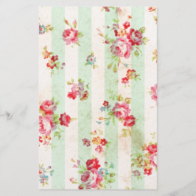Schöne Vintage Rose und andere Blume (Vorderseite)