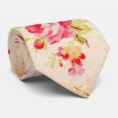 Schöne Vintage Rose und andere Blume Krawatte (Gerollt)
