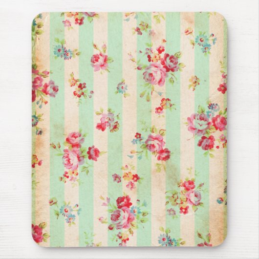 Schöne Vintage Rose und andere Blume Mousepad (Vorne)