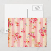 Schöne Vintage Rose und andere Blume Postkarte (Vorne/Hinten)