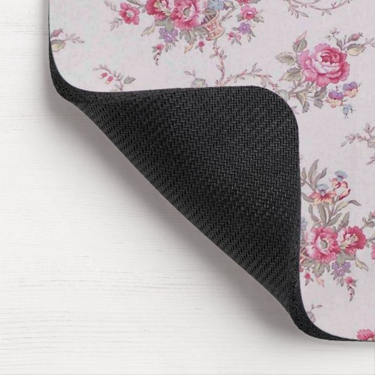 Schöne Vintage Rose und Blätter Mousepad (Ecke)