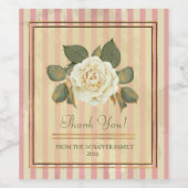 Schöne Vintage Rose Weinetikett (Einzelnes Label)