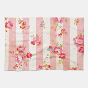 Schöne Vintage-Rosen und andere Blumen Küchentuch