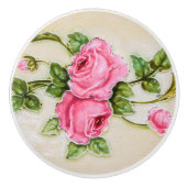 Schöne, Vintage Rosenmöbel Keramikknauf (Vorderseite)