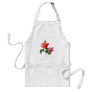 schöne vintage rote und rosa Rosenblumen Schürze