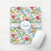 Schöne Vintage schicke trendige Rose Blumenmuster Mousepad (Mit Mouse)