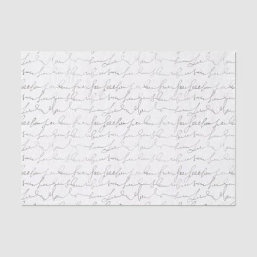Schöne Vintage-Schrift Seidenpapier (Vorderseite)