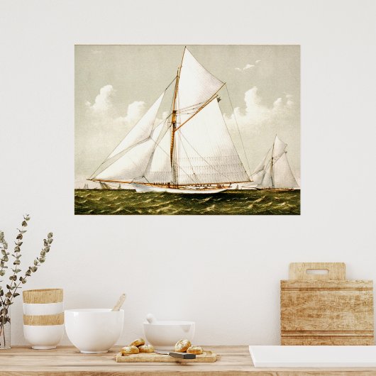 Schöne Vintage Segel-Kunst Poster (Küche)