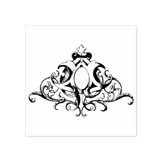 SCHÖNE VINTAGE SKROLLEN GUMMISTEMPEL (Prägung)