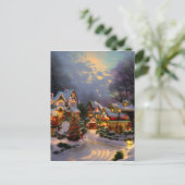Schöne Vintage Stadt feiert Weihnachts-Blank Postkarte (Stehend Vorderseite)
