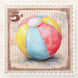 SCHÖNE VINTAGE-STRANDBALL FÜR DEN SOMMER MIT DISTR GLASUNTERSETZER