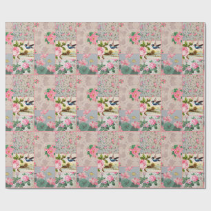 Schöne Vintage-Tapete rosa Geschenkpapier