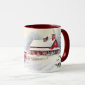 Schöne Vintage Truck Wintery Landschaft Tasse (VorderseiteRechts)
