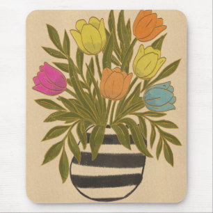 Schöne Vintage-Tulpen Mousepad