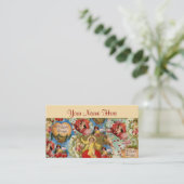 Schöne Vintage Valentine-Liebe-Engel-Collage Visitenkarte (Stehend Vorderseite)