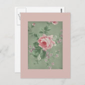 Schöne Vintage Viktorianische Rose Postkarte (Vorne/Hinten)