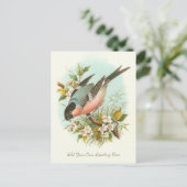 Schöne Vintage Vögel ergänzen Ihren Gruß Postkarte (Stehend Vorderseite)