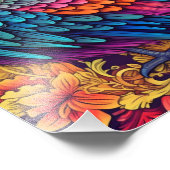 Schöne Vintage Vogelillustration Fotodruck (Ecke)