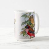 Schöne Vintage Vogelillustration Tasse (VorderseiteRechts)