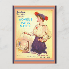 Schöne Vintage Wahlrechte für Frauen 1914 Postkarte