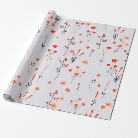 Schöne Vintage weiche Rose Geschenkpapier (Ungerollt)
