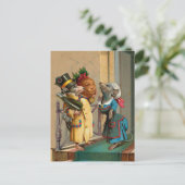 Schöne Vintage Weihnachtsmäuse Maus Postkarte (Stehend Vorderseite)