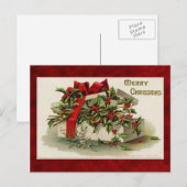 Schöne Vintage-Weihnachtspostkarte Feiertagspostkarte (Vorne/Hinten)