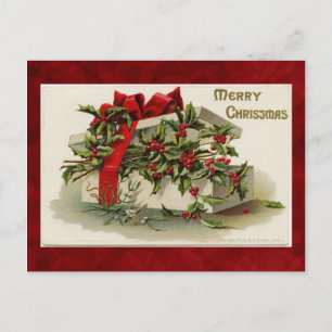 Schöne Vintage-Weihnachtspostkarte Feiertagspostkarte
