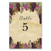 Schöne Vintage Weinberge Rustikal Tischnummer (Vorderseite)