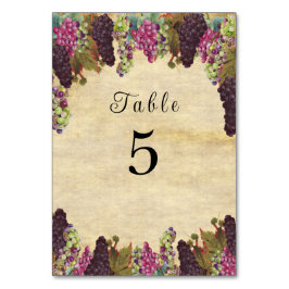 Schöne Vintage Weinberge Rustikal Tischnummer