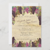 Schöne Vintage Weinberge Rustikale Hochzeit Einladung (Vorderseite)