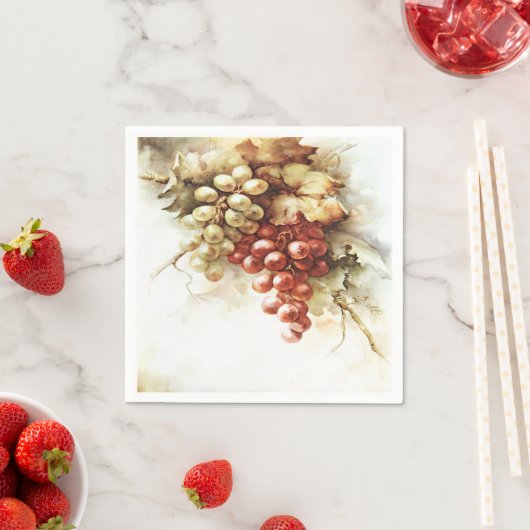 Schöne Vintage Weinkellerei Serviette (Beispiel)