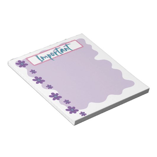 Schöne Violets Wichtiger Notepad Notizblock (angewinkelt)