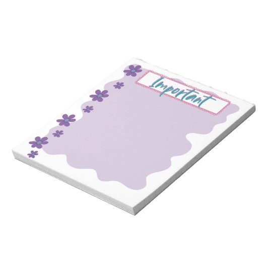Schöne Violets Wichtiger Notepad Notizblock (Rotiert)