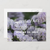 Schöne Violett-Blume Hochzeit speichern das Datum Ankündigungspostkarte (Vorne/Hinten)