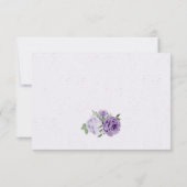 schöne violette Blätter RSVP Karte (Rückseite)