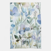 Schöne violette Blumen Brautparty Geschirrtuch (Vertikal)