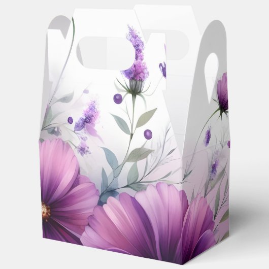 Schöne violette Blumen Geschenkschachtel (Offen)