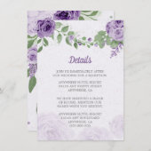 schöne violette Blumen grüne Blätter botanisch Begleitkarte (Vorne/Hinten)