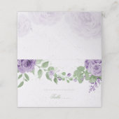 schöne violette Blumen grüne Blätter botanisch Platzkarte (Außenseite Aufgefaltet)