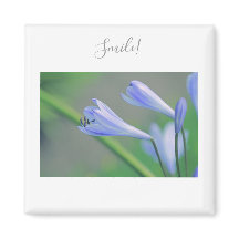 Schöne violette Blumen Lächeln Motivation Magnet