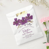Schöne violette Blumen mit goldenen Akzenten Hochz Geschenktütchen (Versiegelt)