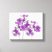 Schöne violette Blumen Moderne, feine Blumenkunst Leinwanddruck (Vorderseite)