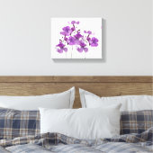 Schöne violette Blumen Moderne, feine Blumenkunst Leinwanddruck (Insitu (Schlafzimmer))