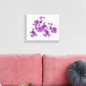 Schöne violette Blumen Moderne, feine Blumenkunst Leinwanddruck (Insitu (Wohnzimmer))