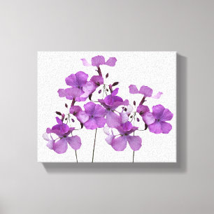 Schöne violette Blumen Moderne, feine Blumenkunst Leinwanddruck